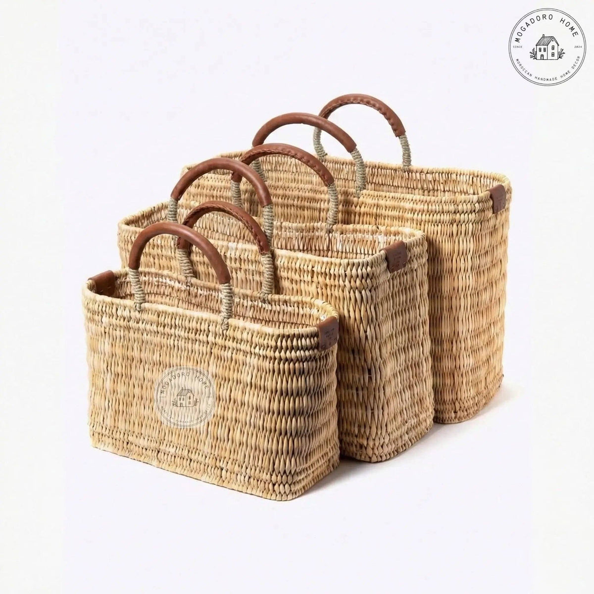 French Market Basket - Brown: Large